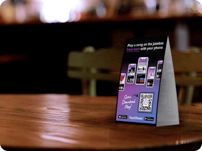 TouchTunes Table Tents
