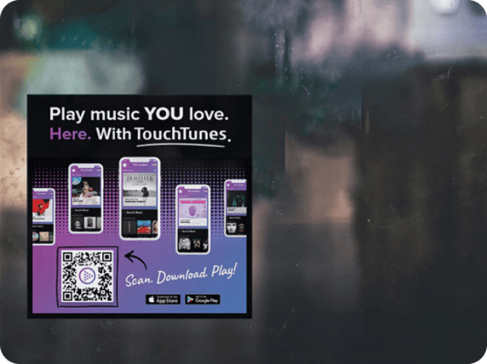 TouchTunes Window Cling